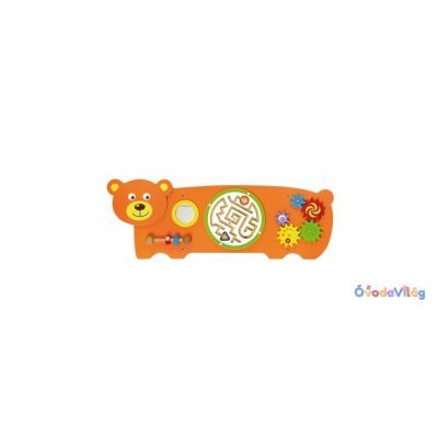 Falra szerelhető logikai játék, matatófal (maci)