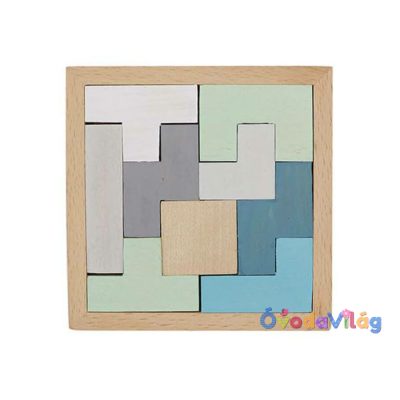 Tangram és tetris építőjáték (kék, tetris formák)
