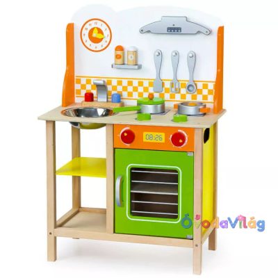 Játékkonyha (zöld-narancs)