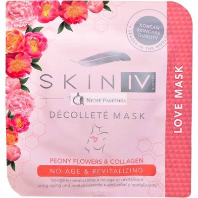 Skin IV Koreai Szeretet Maszk No-Age és Revitalizáló Dekoltázs Maszk Peóniával és Kollagénnel, 25g