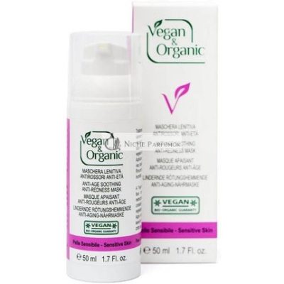 Vegan & Organikus Nyugtató Maszk Érzékeny Bőrre, Anti-Redness, Anti-Aging 50ml