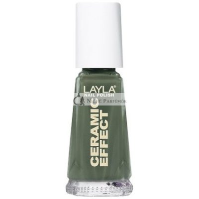 Layla Cosmetics 1243R23-035 Kerámia Hatású Körömlakk Khaki Zöld 10ml
