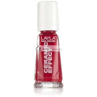 Layla Cosmetics 1243R23-067 Kerámia Hatású Körömlakk Hipnotikus Cseresznye, 0.01l