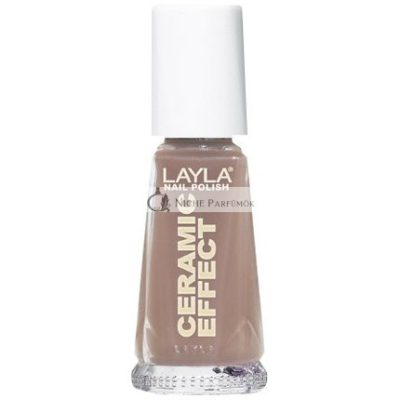 Layla Cosmetics 1243R23-020 Kerámia Hatású Körömlakk Mocha 10ml