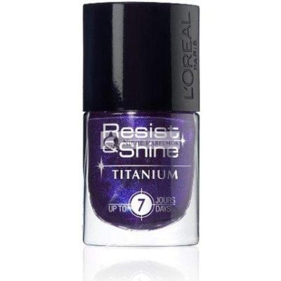 L'Oréal Resist és Shine Titanium Fekete Fényes Körömlakk 732