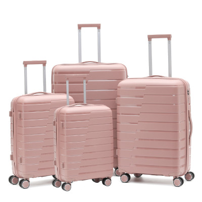 ViaGo rosegold bőrönd szett