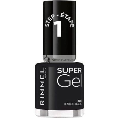 Rimmel Super Gel Körömlakk 12ml Fekete