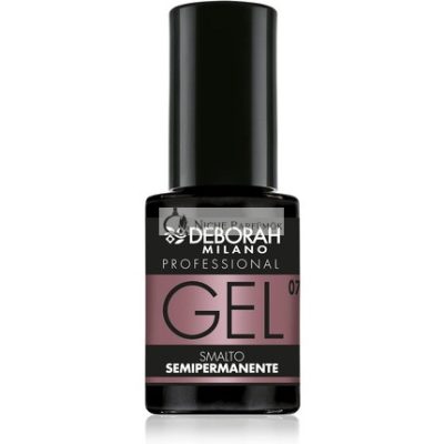 Deborah Milano Fél-Álló Zselés Körömlakk 07 Poros Rózsaszín Plump Hatás Hosszan Tartó Intenzív és Fényes Körmökért, 4,5ml