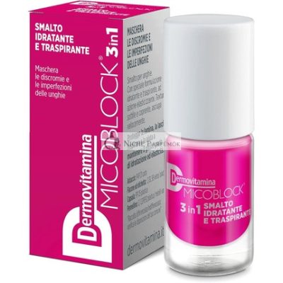 Dermovitamina Micoblock 3 az 1-ben Hidratáló és Légáteresztő Körömlakk Fuchsia Szín 5ml