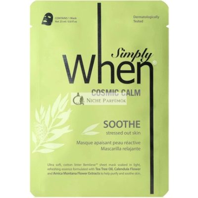 Simply When Cosmic Calm Nyugtató Ultra Puha Pamut Linter Bemliese Unisex Arctisztító Maszk