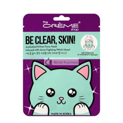 Be Clear, Skin! Animált Kiscica Arcmaszk Mágikus Mogyoróval Pattanások Ellen - Egy Darab