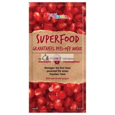 Superfood Peel-Off Gránátalma Maszk 7th Heaven