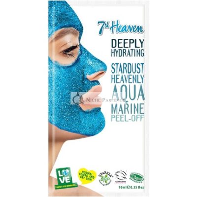 7th Heaven Stardust Mennyei Aquamarine Peel-Off Kókusz Agyagos Arcmaszk Tiszta és Ragyogó Bőrért, Ideális Normál, Kombinált és Száraz Bőrre