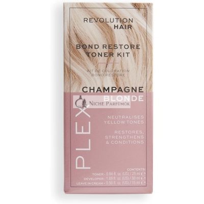 Revolution Haircare Plex Bond Restore Toner Készlet Szőke és Barna Hajhoz, Fél-Állandó, Vegán és Állatkísérlet Mentes, 165g