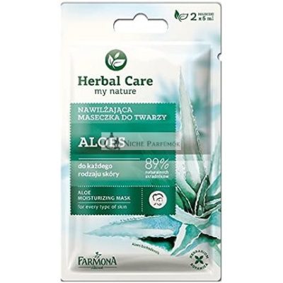 Aloe Hidratáló Arcmaszk Minden Bőrtípusra Farmona Herbal Care my Nature, 2 x 5 ml