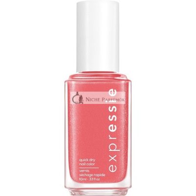 Essie Expressie Körömlakk Gyors Szárítású Formula Vegán Ferdeszárú Ecset Rózsaszín Csillám Körömlakk 10ml