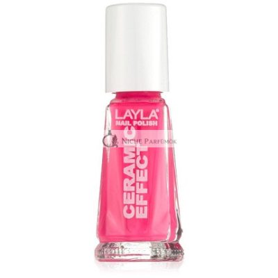 Layla Cosmetics 1243R23-107 Kerámia Hatású Körömlakk Világos Rózsaszín Fluo, 10ml