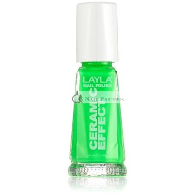 Layla Cosmetics 1243R23-108 Kerámia Hatású Körömlakk Zöld Fluoreszkáló, 10ml