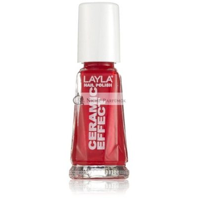 Layla Cosmetics 1243R23-094 Kerámia Hatású Körömlakk Kanadiai Piros, 10 ml