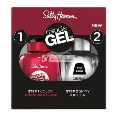 Sally Hansen Miracle Gel Körömlakk Bordeaux Glow, 2 db