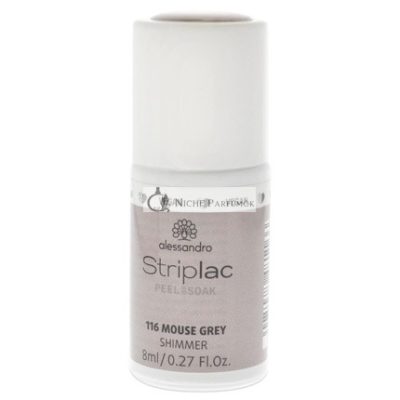 Alessandro Striplac Peel or Soak Körömlakk 116 Mouse Grey Nőknek, 7.5 ml