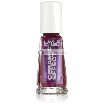 Layla Cosmetics 1243R23-098 Kerámia Hatású Körömlakk Mrs. Plum, 10 ml