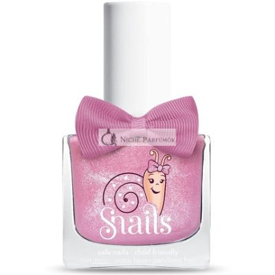 Snails Nem Toxikus Vízbázisú Szagtalan Körömlakk Gyerekeknek, 10.5ml, Rózsaszín Csillám