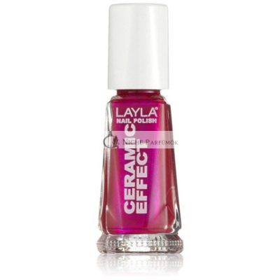 Layla Cosmetics 1243R23-074 Kerámia Hatású Körömlakk - Pop Pink, 10ml