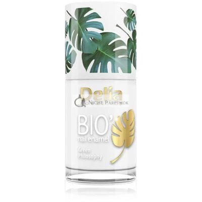 Delia Cosmetics Bio Zöld Körömlakk - Fehér - Vegán Barát és Természetes Formula Tökéletes Fedésért és Fényért 11ml