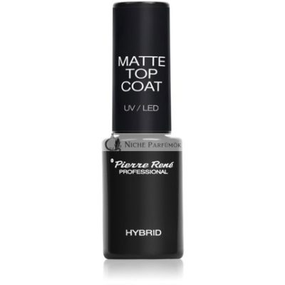 Pierre Rene Hybrid Gel Matt Hatású Fedőlakkozó - 6 ml