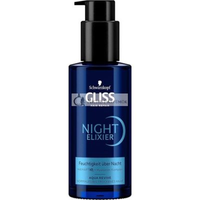 Gliss Night Elixir Aqua Revive Hajszérum, 100 ml