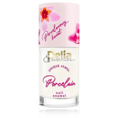 Delia Cosmetics 2 az 1-ben Körömlakk és Kondicionáló Porcelán Virág Fehér, 11ml