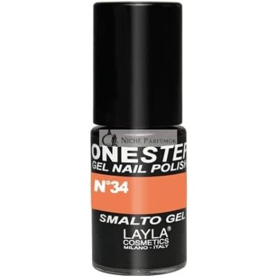LAYLA COSMETICS One Step Gél Körömlakk Narancs Fluó Szám 34