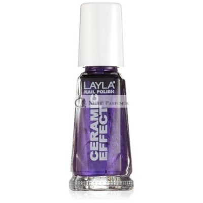 Layla Cosmetics 1243R23-086 Kerámia Hatású Körömlakk: Lila az Éjszakában, 10ml