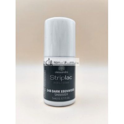 Alessandro Striplac Peel or Soak 5ml 548 Dark Ebenwood Shimmer Vegan ÚJ