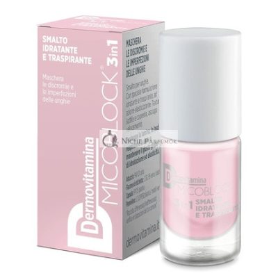 Dermovitamina Micoblock 3in1 Hidratáló és Légáteresztő Körömlakk Világos Rózsaszín, 5ml