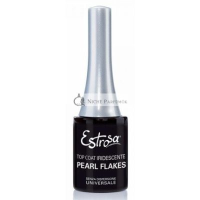 Estrosa Félig Tartós Fedőlakk 14ml Gyöngyház Flitterekkel