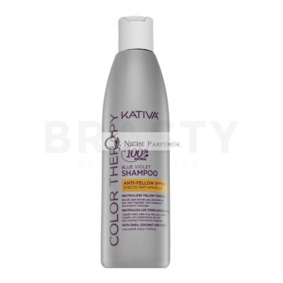 Kativa Color Therapy Blue Violet Shampoo szulfátmentes sampon a nem kívánt árnyalatok semlegesítésére 250 ml
