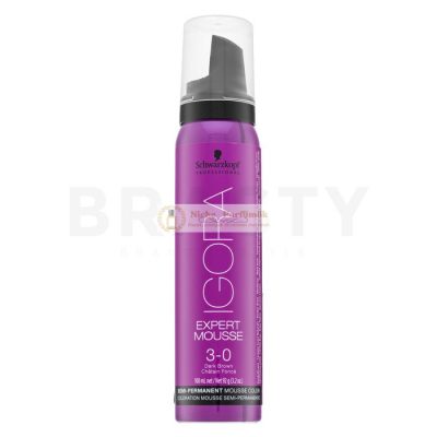 Schwarzkopf Professional Igora Expert Mousse Semi-Permanent Mousse Color féltartós hajszínező hab 3-0 100 ml