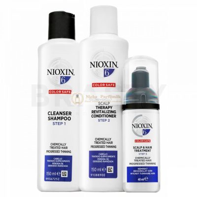 Nioxin System 6 Trial Kit készlet kémiailag kezelt hajra 150 ml + 150 ml + 40 ml