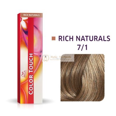 Wella Professionals Color Touch Rich Naturals professzionális demi-permanent hajszín többdimenziós hatással 7/1 60 ml