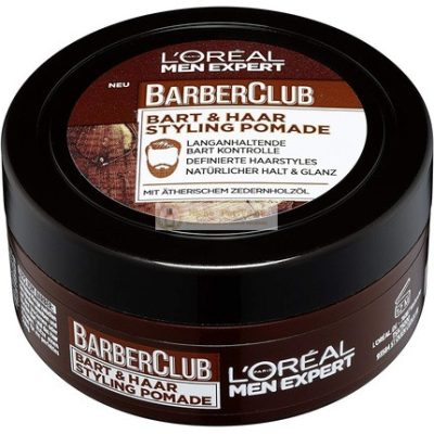 L'Oréal Paris Men Expert Szakáll Pomádé és Haj Viasz Természetes Hatás Barber Club Szakáll Hajformázó Pomádé 75ml