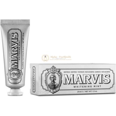 MARVIS Whitening Mint Fogkrém 25ml - Utazási Méret a Világosabb, Egészségesebb Fogakért