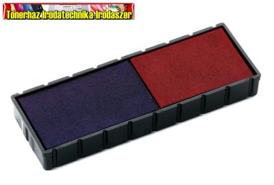 Bélyegző cserepárna, kétszínű változat, COLOP E12/2, kék-piros (E/12)