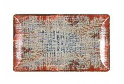 Ming III Charro porcelán négyzetes téglalap tányér – 24.5x14.5x2cm, rusztikus prémium tálaláshoz