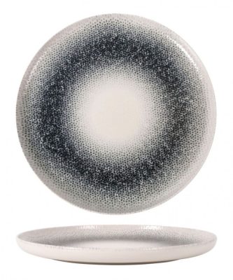 Mademoiselle Szürke Átmenetes Magasperemű Porcelán Lapostányér – 27 cm, Fine Dining tálaláshoz