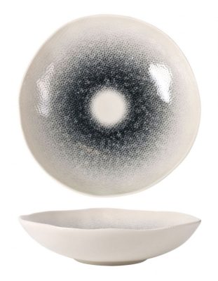 Mademoiselle Szürke Átmenetes Porcelán Mélytányér – 21x5cm, Fine Dining tálaláshoz
