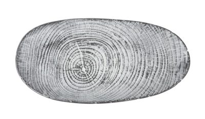 Ledo Porcelán Gourmet Tálaló – 36x17.5x2.5cm, Fatörzs Mintával