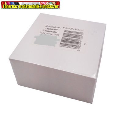 Kockablokk 8x8x5 cm ragasztott,fehér (tépőtömb,kockatömb) 