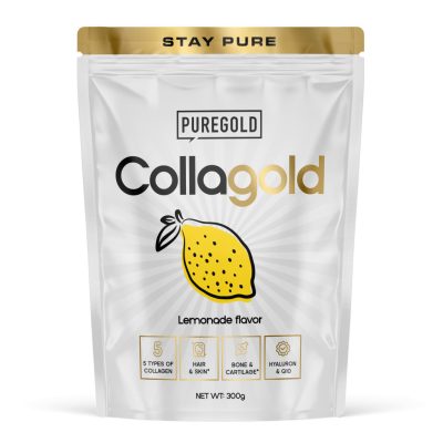 PureGold CollaGold Marha és Hal kollagén italpor hialuronsavval 300g lemonade íz